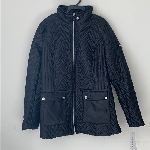 NWT Via Spiga Quilted Cargo Jacket - Picture 3 of 7